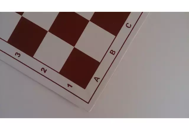 Vinyl Vintage Folding Chess Board 20"(51cm) RED